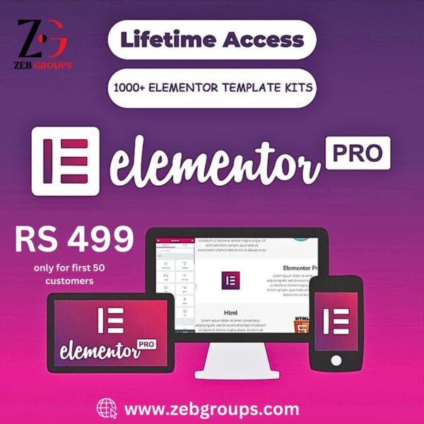 Elementor Pro + 1000 Templates