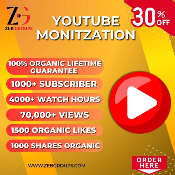 YouTube Monitization 100% Organic